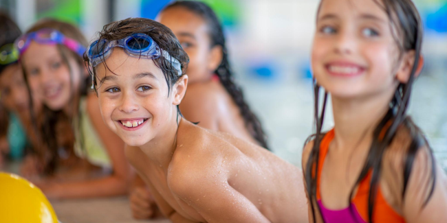 Kids at pool