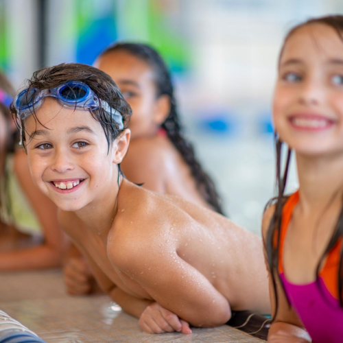 Kids at pool